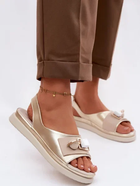 Kožené sandály S. Barski bílé