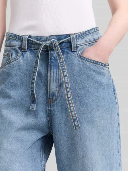 Jeansy Barrel z czystej bawełny model ADEA' Tom Tailor Denim niebieskie