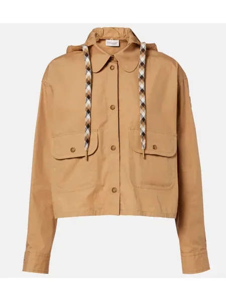 Geacă Moncler cu glugă bej