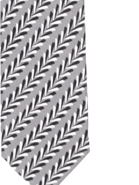 Cravată Prada cu imprimeu geometric gri