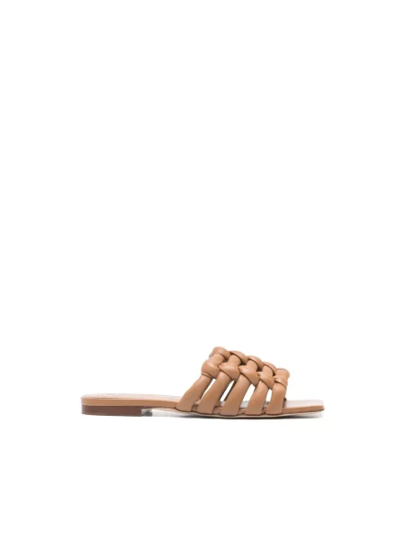 Klapki Tod's skórzane wsuwane brązowe