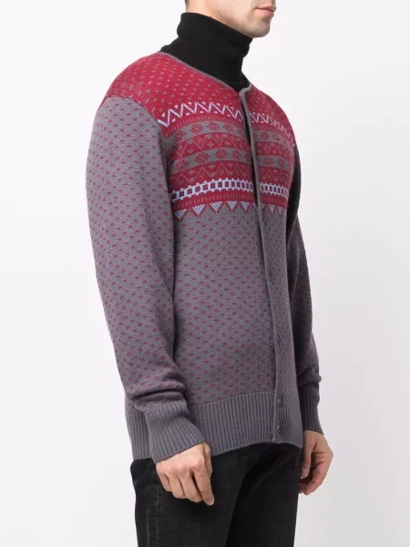 Pletený kardigan Issey Miyake Pre-owned modrý