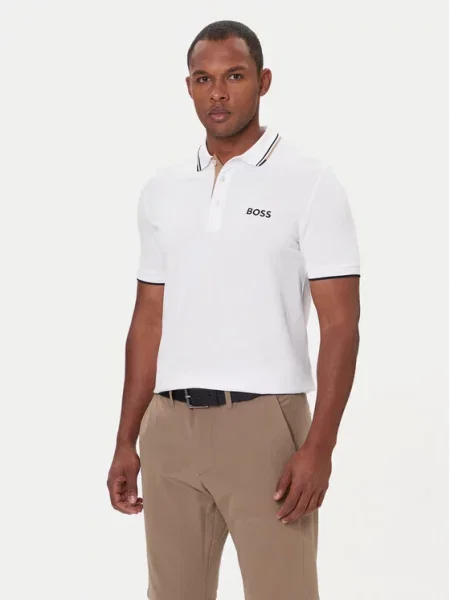 BOSS Polo marškinėliai Paddy Pro balta