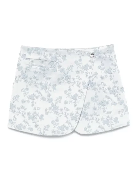 Fusta mini Coperni cu model floral din jacard albastru