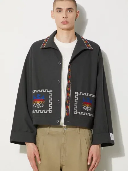 NEIGHBORHOOD geaca GT Embroidery Jacket barbati de tranzitie oversize gri