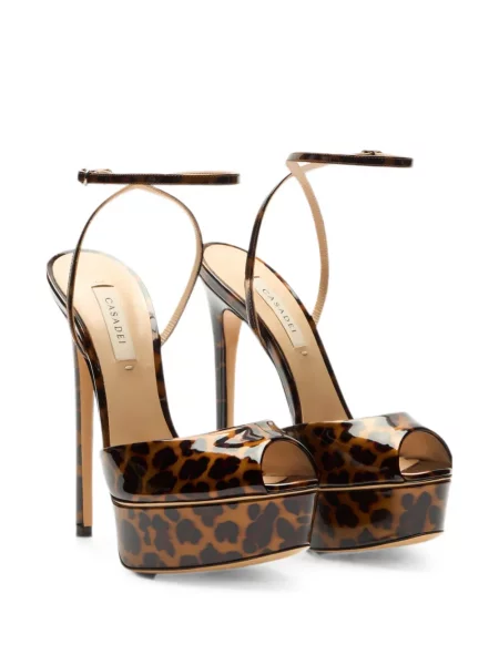 Sandale Casadei cu platformă cu imagine cu model leopard