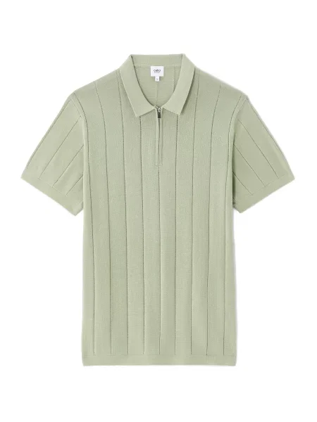 Tricou polo Celio cu dungi verde