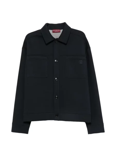 Geacă Gucci cu broderie albastru