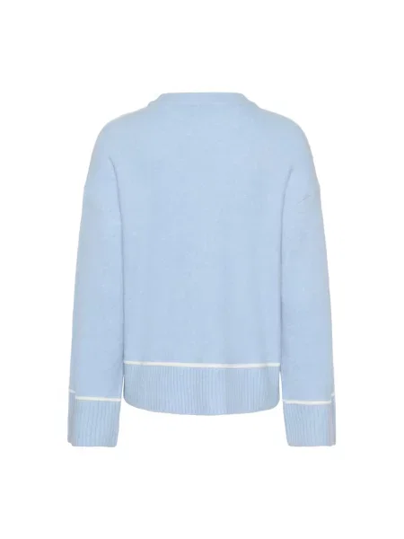 Dzianinowy sweter Kaffe niebieski