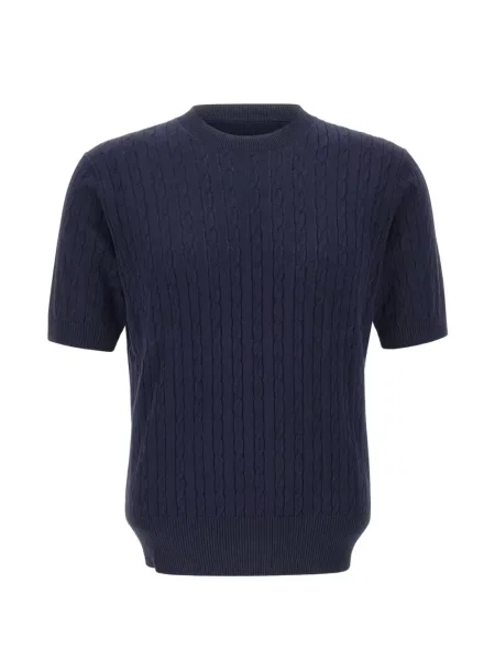 Tricou Kangra tricotate albastru