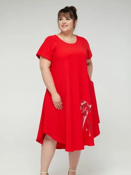 Сукня міді All Posa червоний