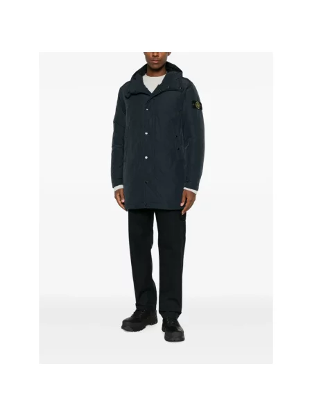 Parka Stone Island z kamieniami niebieska