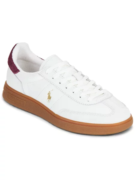 Sneakerși Polo Ralph Lauren din piele alb