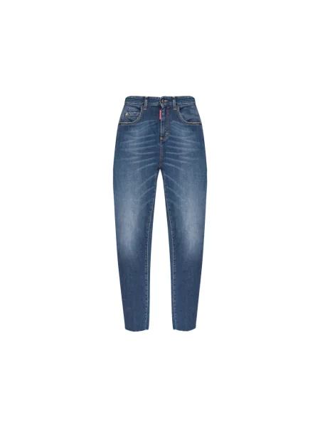 Talia jeansy Dsquared2 z wysoką talią niebieskie