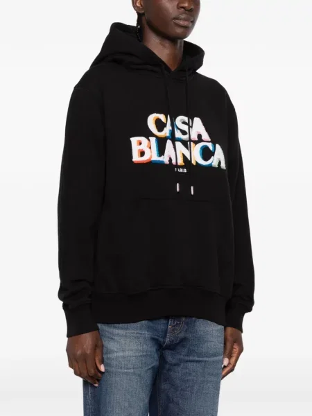 Hanorac cu glugă Casablanca cu cordon negru
