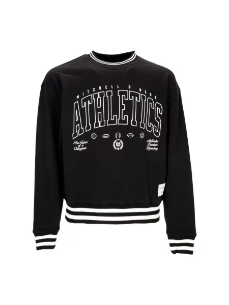 Ocieplana bluza nierozpinana Mitchell & Ness z kołnierzem czarna