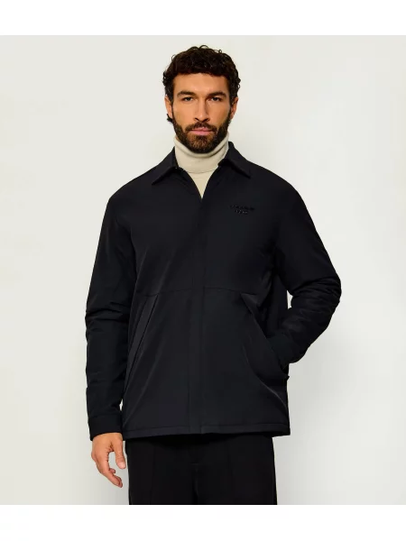 BOSS GREEN Geacă ST_PS L | Boss x Porsche | Relaxed fit | stretch negru