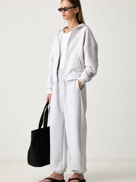 Adidas tepláky Soft Lux šedé