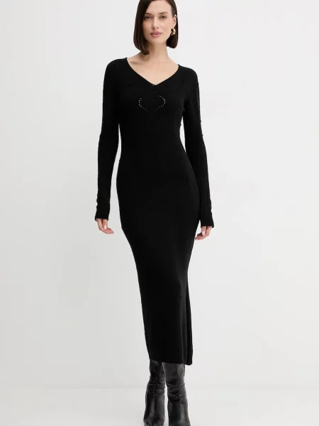 Obleka z volno Twinset črna