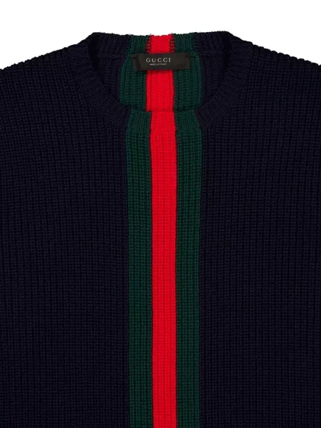 Pulover Gucci cu dungi albastru