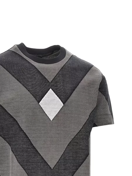 Πλεκτή μπλούζα Emporio Armani γκρι