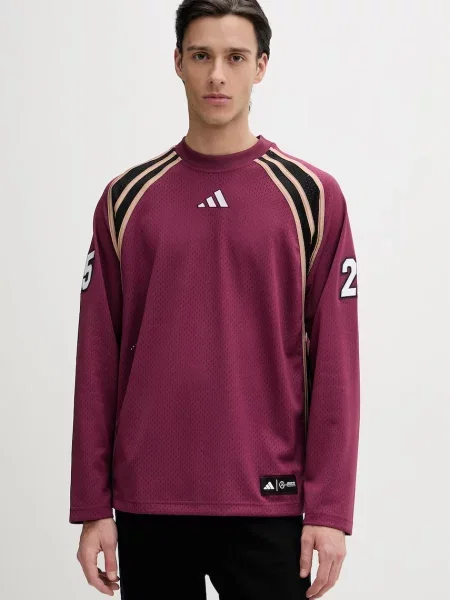 Tricou mânecă lungă Adidas bordo