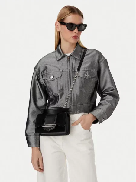 Karl Lagerfeld crossbody kabelka dámska semišová K/NOVA čierna