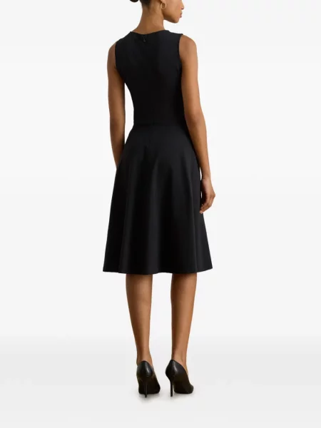 Ujjatlan midi ruha Lauren Ralph Lauren fekete