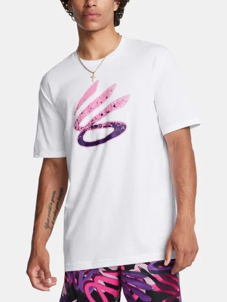 Férfi Under Armour Curry Logós póló Trend fehér/lila. Méret: XL fehér
