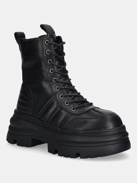 Кубинки Buffalo Dione Lace Up Mid с платформа черно