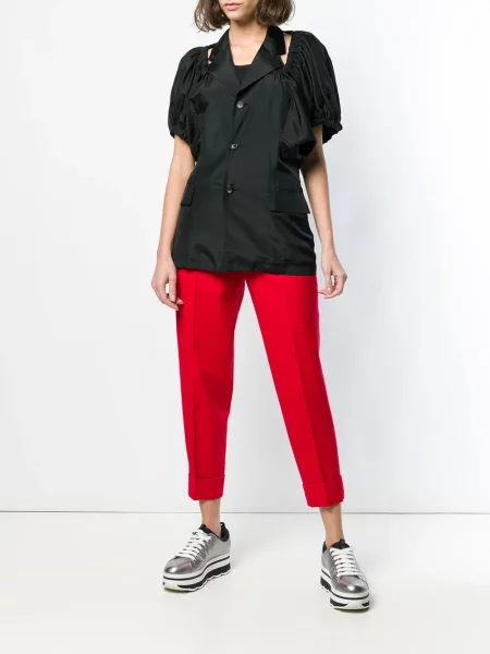 Bunda Comme Des Garçons Pre-owned s odhalenými rameny černá