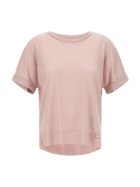 Koszulka prążkowana Herno różowa