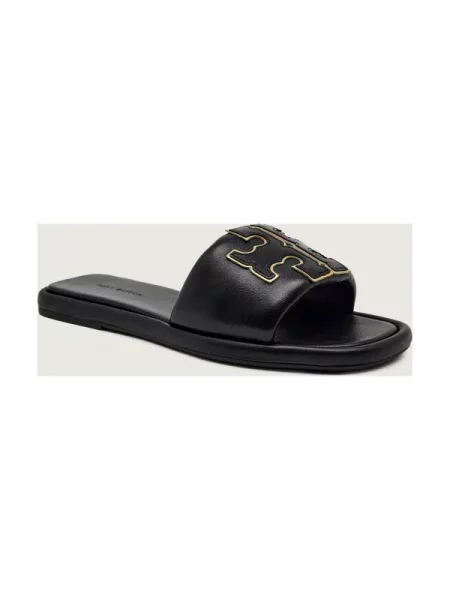 TORY BURCH Bőr papucs fekete