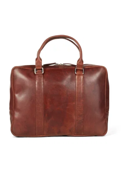 Torba na laptopa Howard London skórzana brązowa