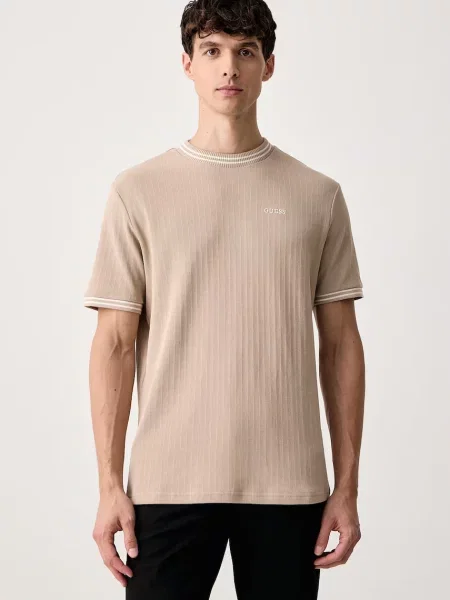 Guess Tricou Alb bej