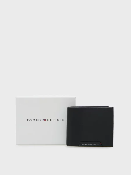 Кожаный кошелек Tommy Hilfiger черный