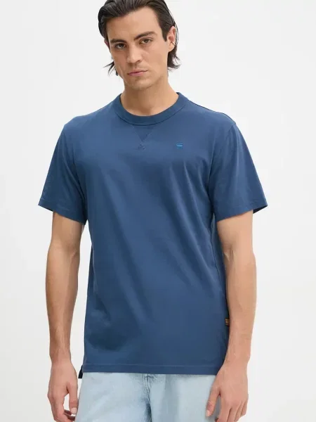G-Star Raw t-shirt granatowy gładki