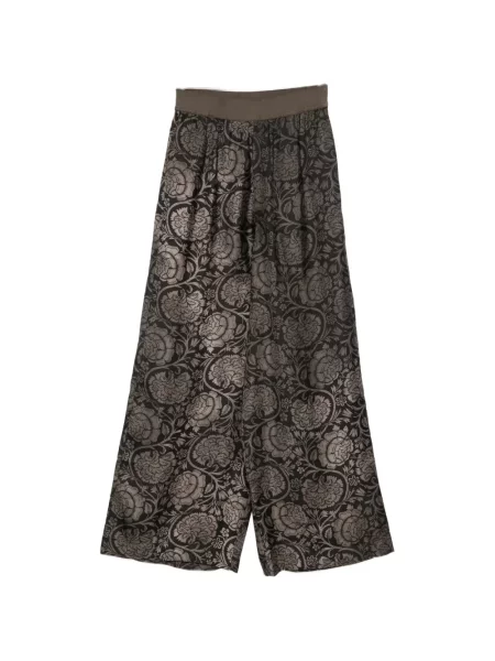 Pantaloni Uma Wang cu model floral cu imagine negru