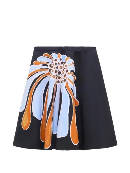 Fustă midi Dorothee Schumacher cu model floral albastru