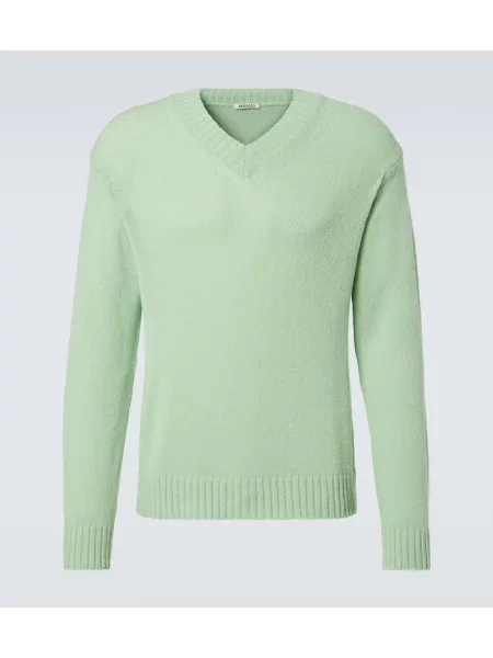 Pulover Auralee din cașmir verde