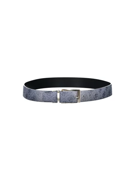 Pasek Guess Jeans skórzany niebieski