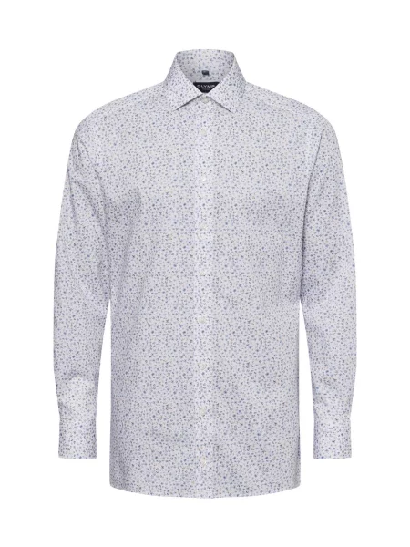 OLYMP Luxor modern Fit koszula biznesowa Modern Fit Mężczyźni Modern Fit biały|niebieski wzorzysty 41 biała