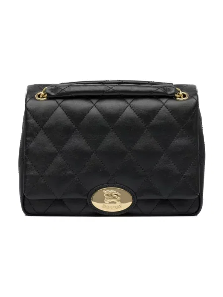 Torebka skórzana Burberry czarna