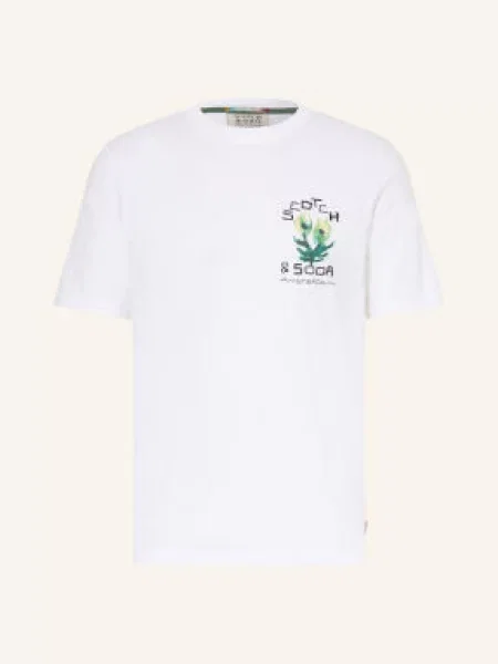 Scotch & Soda T-Shirt weiss biała