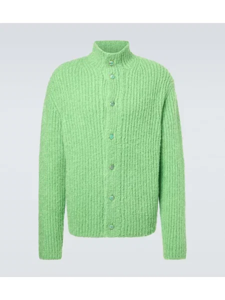 Cardigan God's True Cashmere din cașmir verde