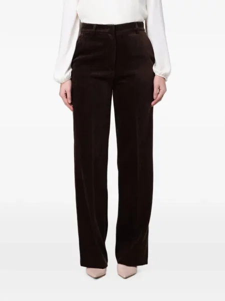 Pantaloni Hanita de catifea cord maro