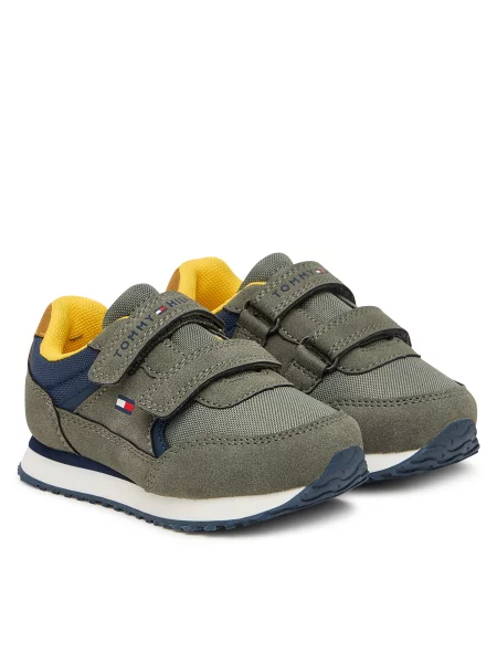 Sneakersy Tommy Hilfiger Low Cut Velcro Sneaker M zelená