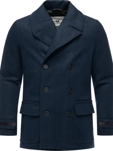 Ragwear Palton de iarnă Parr albastru închis negru