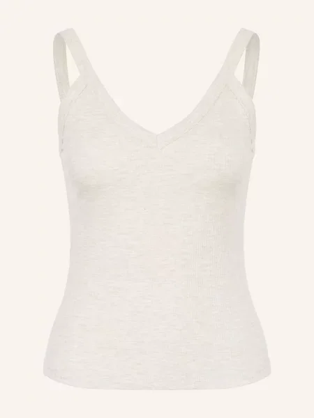 Dzianinowy top Inwear w kolorze melanż beżowy