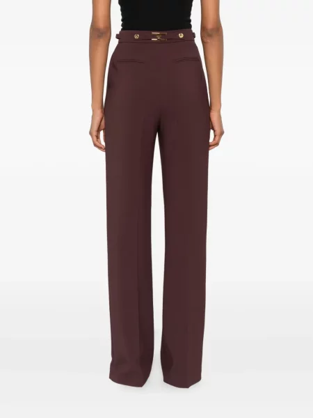 Pantaloni Elisabetta Franchi plisate roșu